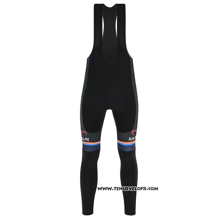 2018 Maillot Ciclismo DE Rose Noir Manches Longues et Cuissard